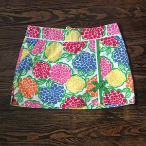 lilly pulitzer | floral skorts with pockets | 6